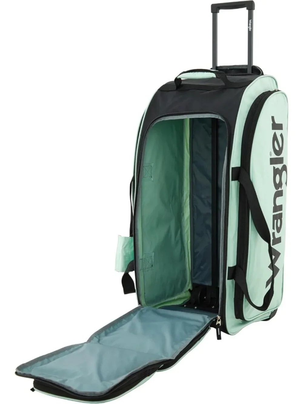 Spacious Rolling Duffel Bag with Wheels, Travel Luggage, Weekend Bag, Durable